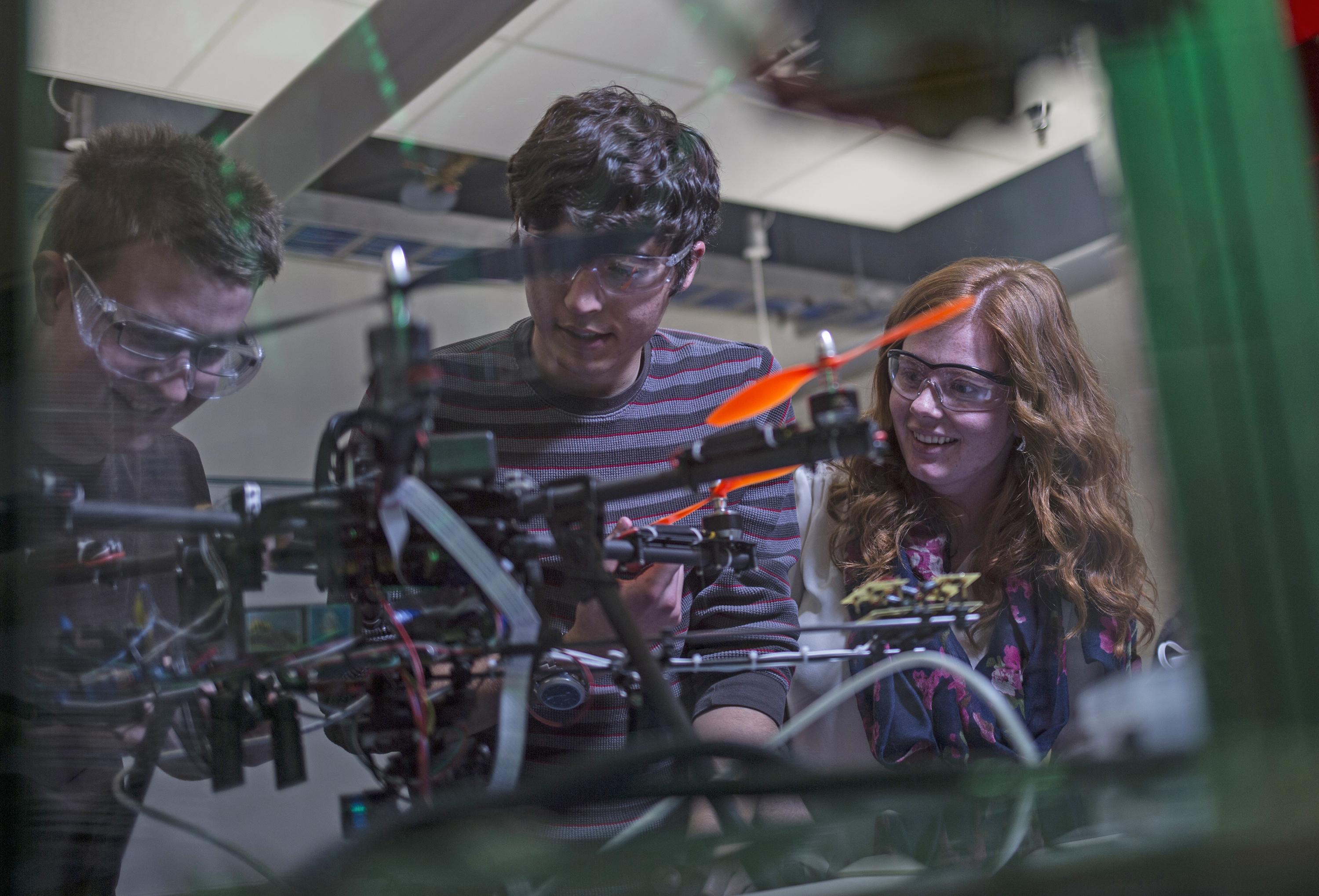 Students working in lab